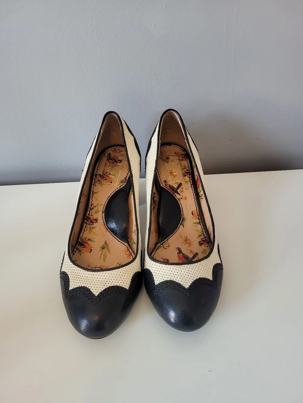 Miss L Fire Perforated Leather Heels, VGUC, Size 39